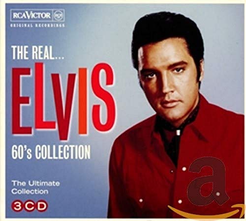 CD cover featuring a portrait of Elvis Presley in a red jacket.