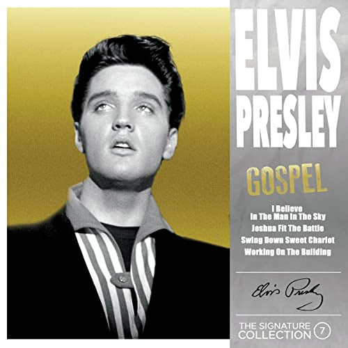 CD cover featuring a young Elvis Presley, titled "Gospel" and "The Signature Collection.
