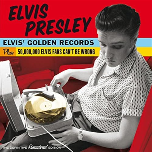 CDCC-album cover featuring Elvis Presley with a gold record in a portable player.