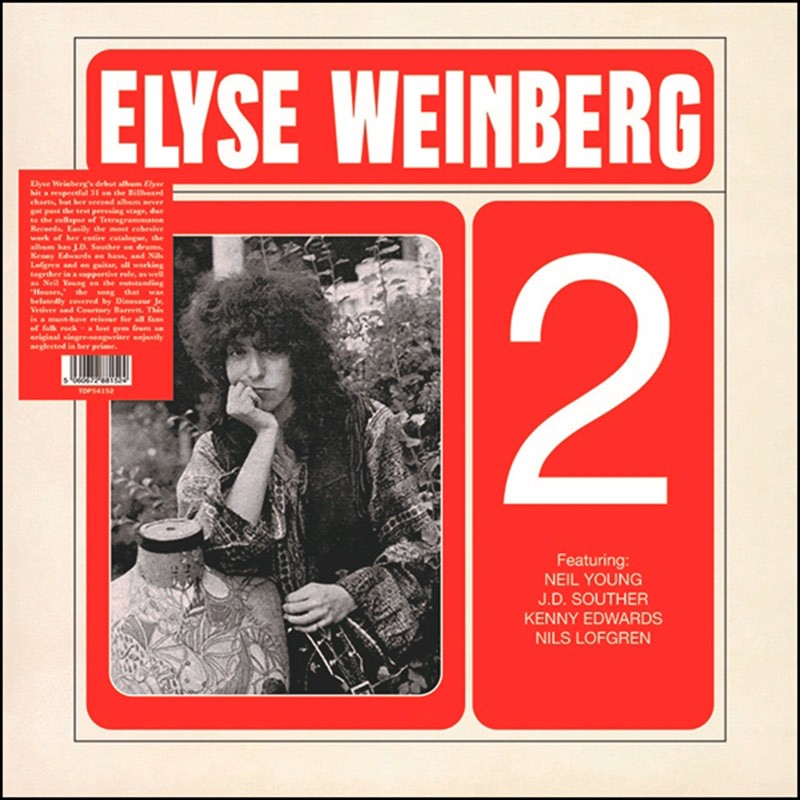 Record album cover for Elyse Weinberg’s “2” featuring a portrait of the artist.