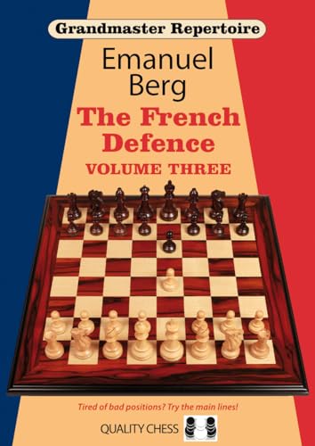 Chess book cover featuring a chessboard and title “The French Defence.”