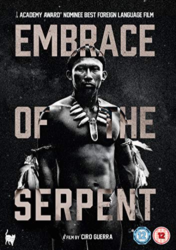 Embrace Of The Serpent" DVD cover featuring a man in traditional attire.