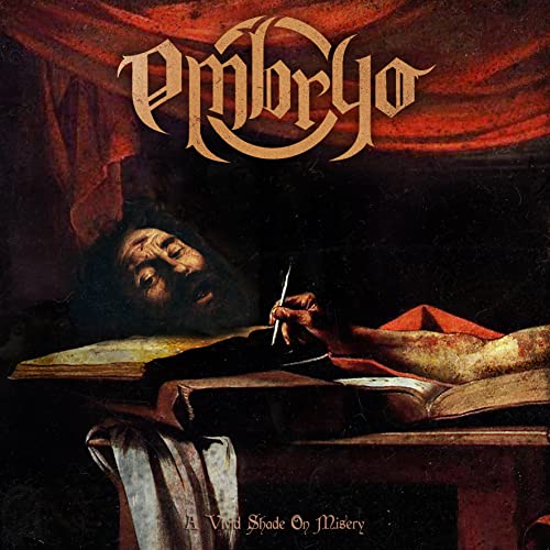 Album cover: "Embryo - A Vivid Shade On Misery" with a painting of a reclining figure.