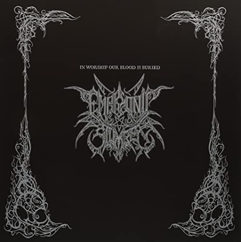 Black album cover with silver ornate design and band name “Embryonic Slumber.”