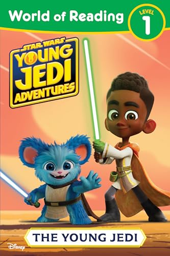 Book cover featuring a young Jedi and a blue, furry creature with lightsabers.