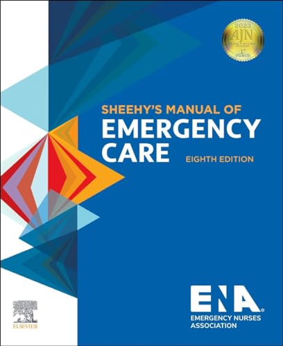 Cover of "Sheehy's Manual of Emergency Care," eighth edition, blue background.