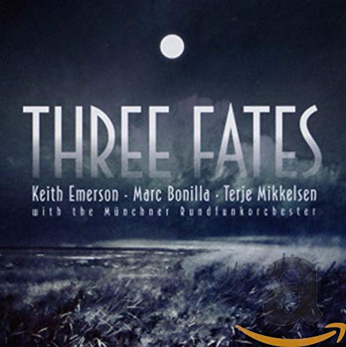 CD cover for "Three Fates" by Keith Emerson, Bonilla, and Mikkelsen.