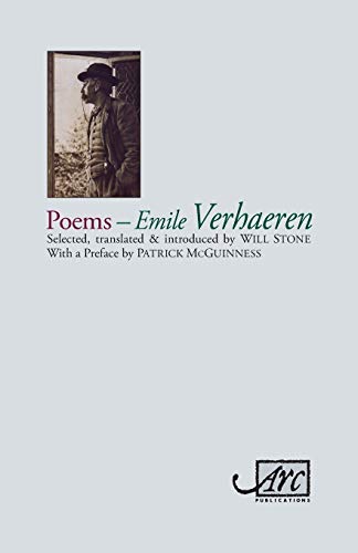 Book cover: "Poems" by Emile Verhaeren, with portrait of the author.