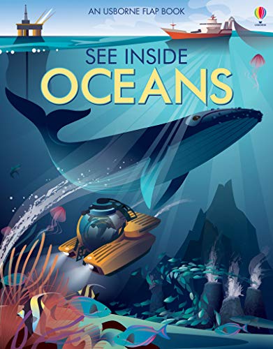 Book cover showing a whale and submarine underwater with a ship and oil rig.