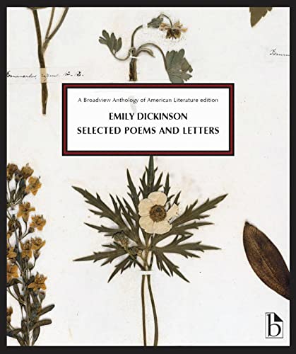 Book cover: "Emily Dickinson: Selected Poems and Letters" with pressed flowers.