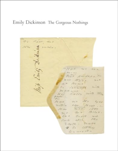 Book cover featuring handwritten fragments from Emily Dickinson’s poems on aged paper.