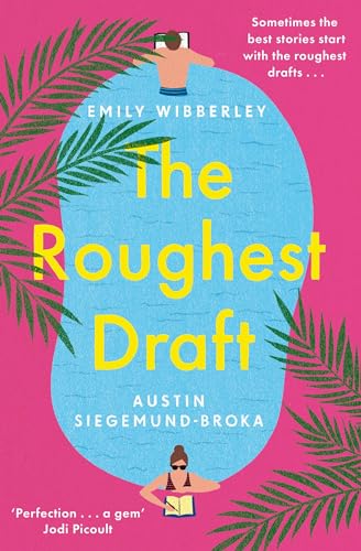 Book cover: “The Roughest Draft” with illustrated palm leaves and figures.