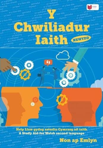 Book cover: "Chwiliadur Iaith Newydd", a Welsh language study aid.