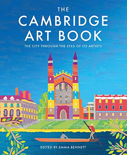 Book cover featuring a colorful, stylized illustration of Cambridge buildings and a river punt.