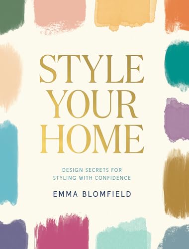 Book cover with gold text "Style Your Home" and colorful brushstrokes.