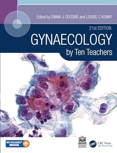 Book cover: “Gynaecology by Ten Teachers”, 21st edition, with microscopic image.