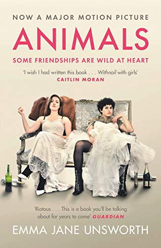 Book cover: two women in dresses and boots sit on a vintage sofa.