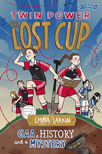 Book cover: two young athletes looking thoughtfully at a golden cup.