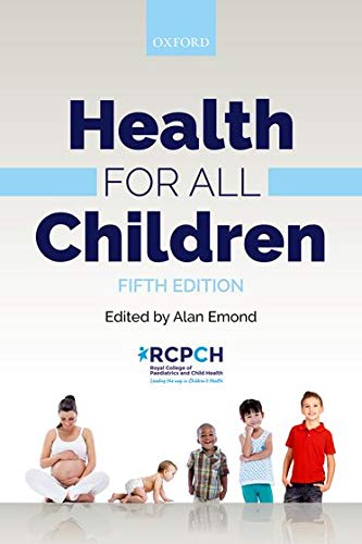 Book cover: "Health for All Children" fifth edition, with children’s images.