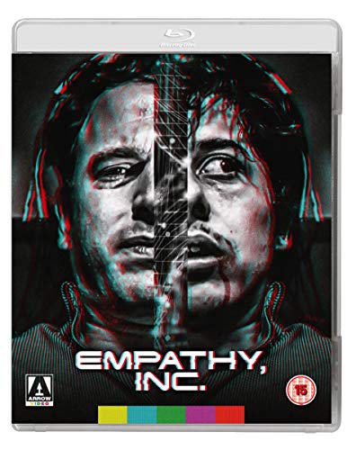 Blu-ray cover for "Empathy, Inc." featuring a split, distressed male face.
