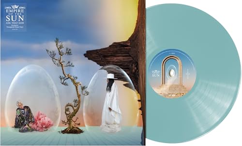 Empire Of The Sun “Ask That God” vinyl record, teal color, album art.