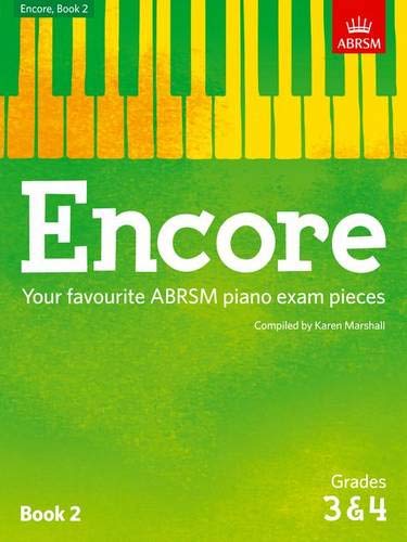 Green book cover titled Encore with a piano keyboard illustration and ABRSM logo.