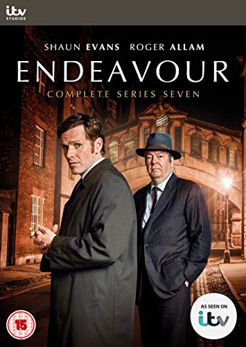 DVD cover featuring Shaun Evans and Roger Allam standing before a historic stone bridge.