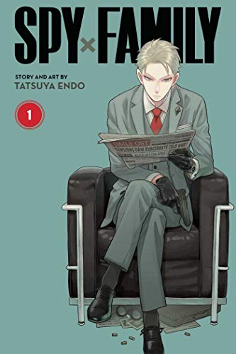 Spy x Family Vol. 1 cover: man in suit reading a newspaper.