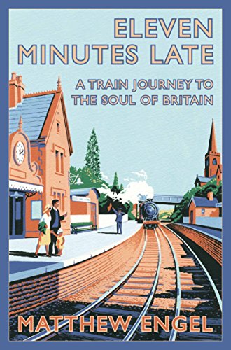 Book cover depicting a train station scene with people and a steam train.