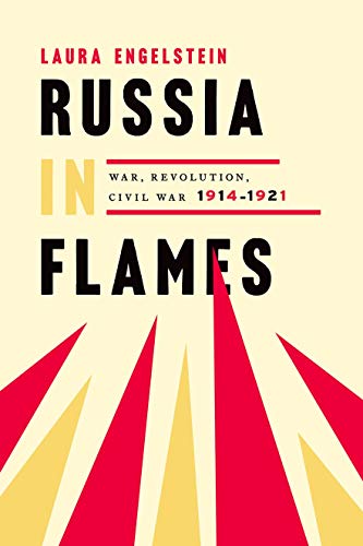 Book cover: "Russia in Flames" with red flame graphics and bold text.
