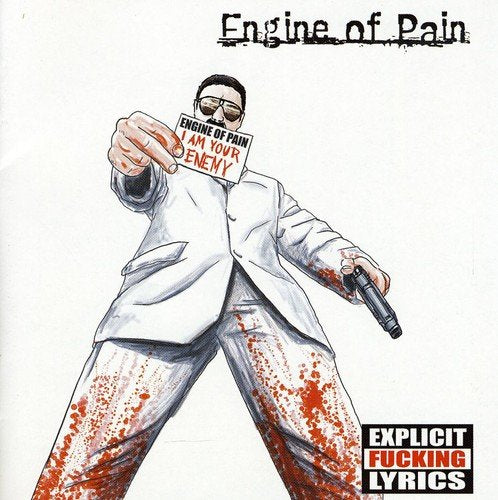 CD cover: illustrated man with blood-splattered suit, holding a gun.