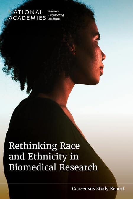 Book cover with silhouette of a Black woman in profile, titled “Rethinking Race…”