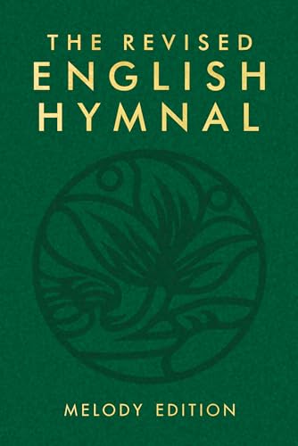 Green cover of "The Revised English Hymnal Melody Edition" with a Celtic design.