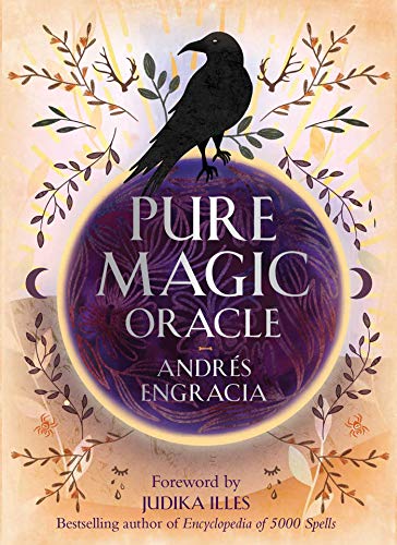 Oracle card deck cover with a black raven and swirling purple orb.