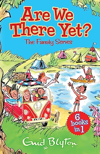 Colorful book cover depicting a family road trip and camping scene.
