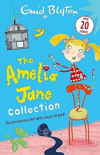 Book cover: illustrated girl with doll, birdcage, and colorful text.