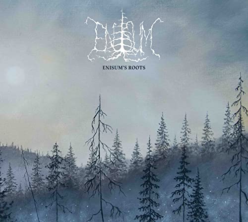 Album cover featuring a misty pine forest with white stylized text and logo.