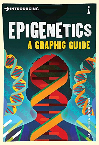 Book cover for Introducing Epigenetics featuring a human silhouette and DNA strands.