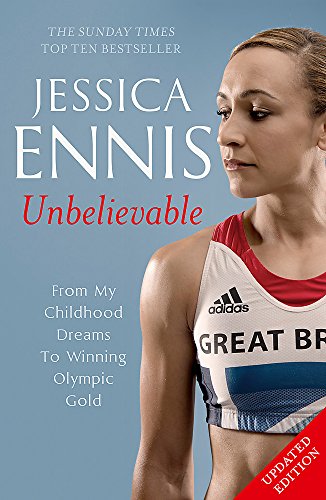 Book cover featuring Jessica Ennis, a British track and field athlete.