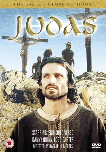DVD cover for "Judas" depicting a man and distant crucifixion scene.