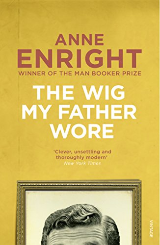Yellow book cover with title and a framed portrait of a wig.