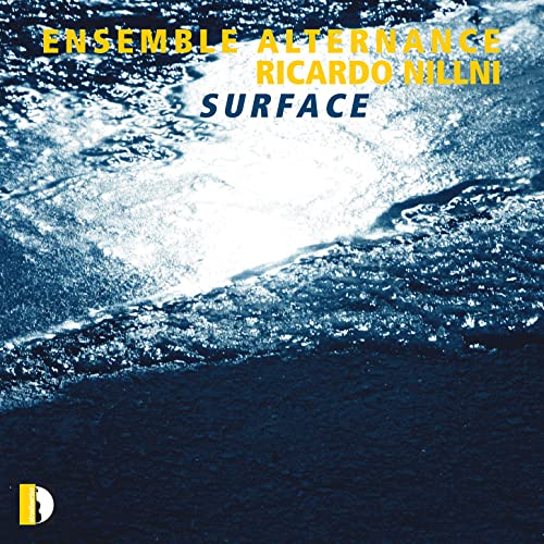 CD cover for "Surface" by Ensemble Alternance, featuring abstract blue water.