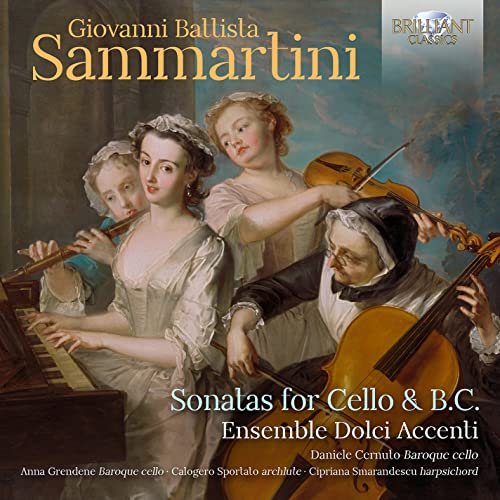 CD cover depicting 18th-century musicians with cello and other instruments.
