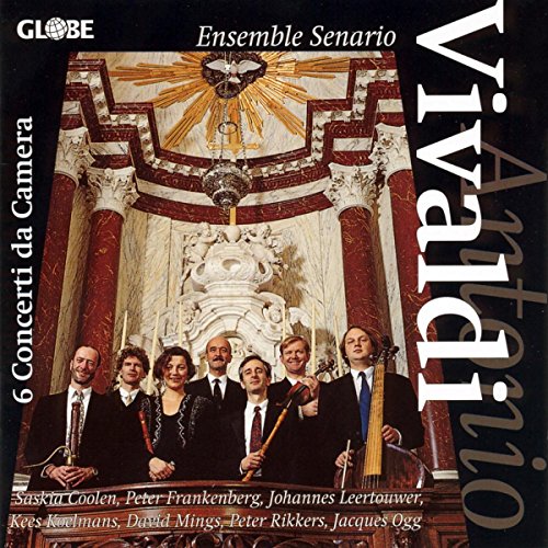CD cover for Ensemble Senario’s Vivaldi’s 6 Concerti da Camera, musicians pictured.
