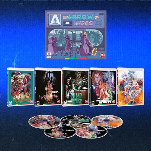 Enter The Video Store" Blu-ray box set with VHS-style cases and discs.