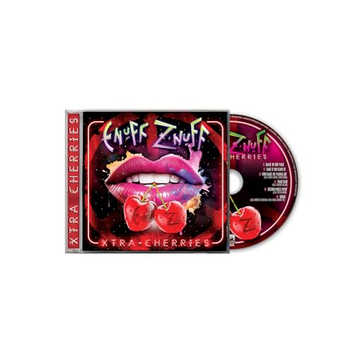 Enuff Znuff āXtra Cherriesā CD case with lips and cherries artwork.