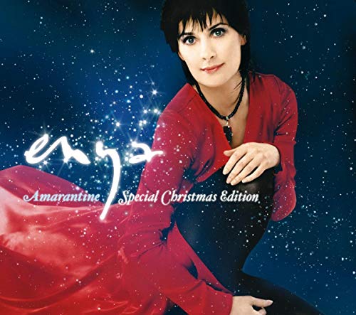 Enya album cover, “Amarantine,” featuring a portrait of the artist in red.