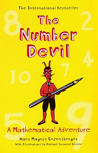 Book cover with a red devil holding a pencil against a yellow background with numbers.