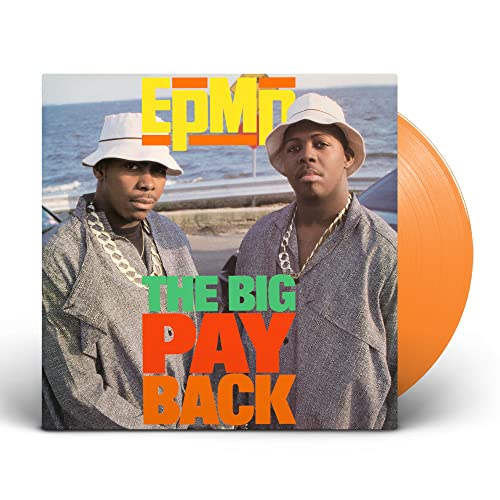 EPMD album cover featuring two men and an orange vinyl record.