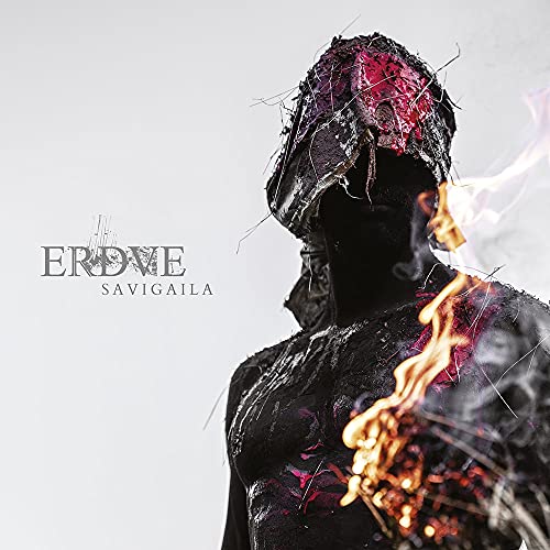 CD cover for Erdve’s “Savigaila” featuring a hooded figure with flames.
